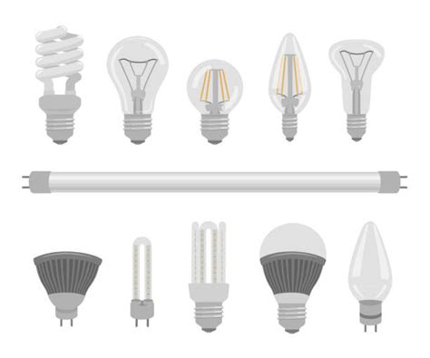 Illustration of lightbulb types.